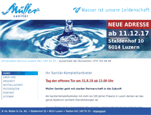Tablet Screenshot of mueller-sanitaer.ch